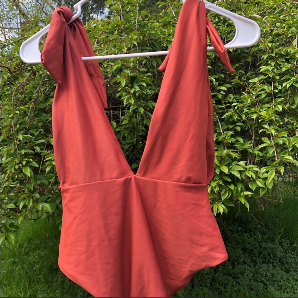 Low Neck One Piece Bathing Suit!